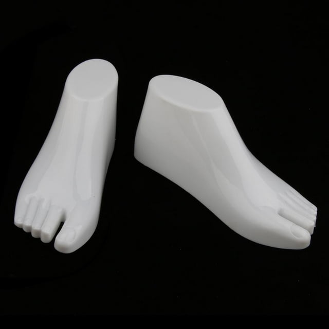 Par Maniquí Calcetines Zapatos Exhibición Pie Modelo Blanco Cola Maniquí de pies de niños