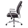 thumbnail image 3 of Chaise de Gestionnaire en Cuir Noir avec Siège et Dossier, 3 of 6