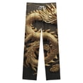thumbnail image 4 of Golden Dragon Wall Art Winter Female Pants Flannel High Waist Women Pants Lady Warm Straight Leg Plush Trousers, 4 of 7