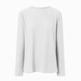 thumbnail image 4 of Towmus Women Long Sleeve T Shirts Crewneck Fall Breathable Casual Tunic Tops Solid Color Basics Tees, 4 of 5