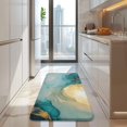 thumbnail image 4 of Blue Gold Marble Pattern Kitchen Rug Mat,Kitchen Runner Rugs Non Skid Washable,Decorative Kitchen Floor Mats for Kitchen,Sink,Laundry,17"x47.2", 4 of 7