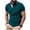 Green, variant on Men's Button-Up Turndown Collar T-Shirts Big and Tall Color Blocking Pocket Short Sleeve Pullover Shirts for Men