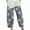 Gray, variant on ShiShine Capri Pants for Women 2025 Casual Printed Cropped Pants Elastic Waist Lounge Baggy Trousers