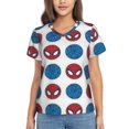 thumbnail image 1 of Spider-Man T-Shirt à Manches Courtes Col en V pour Femmes, 1 of 7