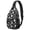 Halloween Ghost Black Cat Pattern, variant on Halloween Dancing Skeleton Coffin Spider Sling Backpack, Unisex Daily Travel Sling Pack with Side Mesh Pockets, Breathable Padded Back Gift Ideas for Hiking Cycling Walking