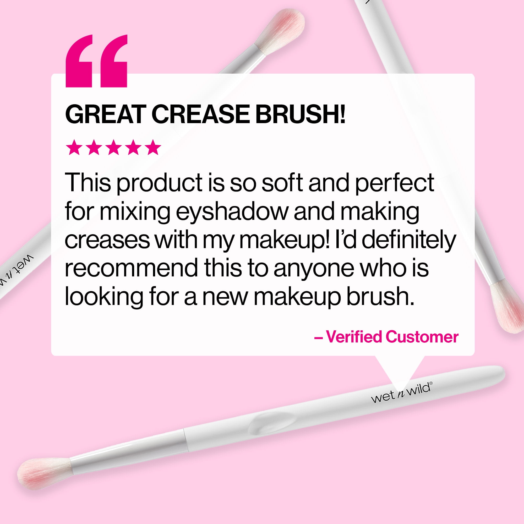 (4 pack) Wet n Wild Essential Brush, ultra-plush Eyeshadow Brush, Synthetic
