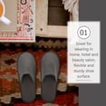 thumbnail image 6 of Shuliwen 10 Pairs Guest Spa Slippers Non-Universal Men's Hotel Sauna Grey, 6 of 10