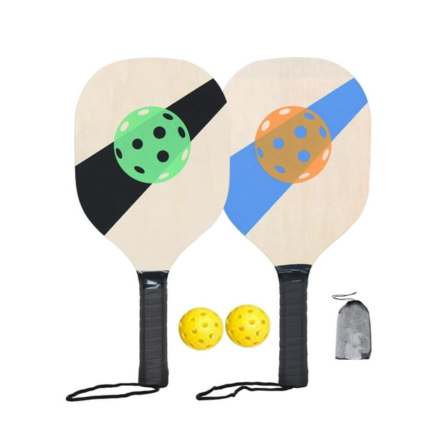 Pickleball Wood Paddle Set con bolsa Raqueta para principiantes para todos los niveles y edades Portátil , estilo c Sunnimix Paletas de pickleball