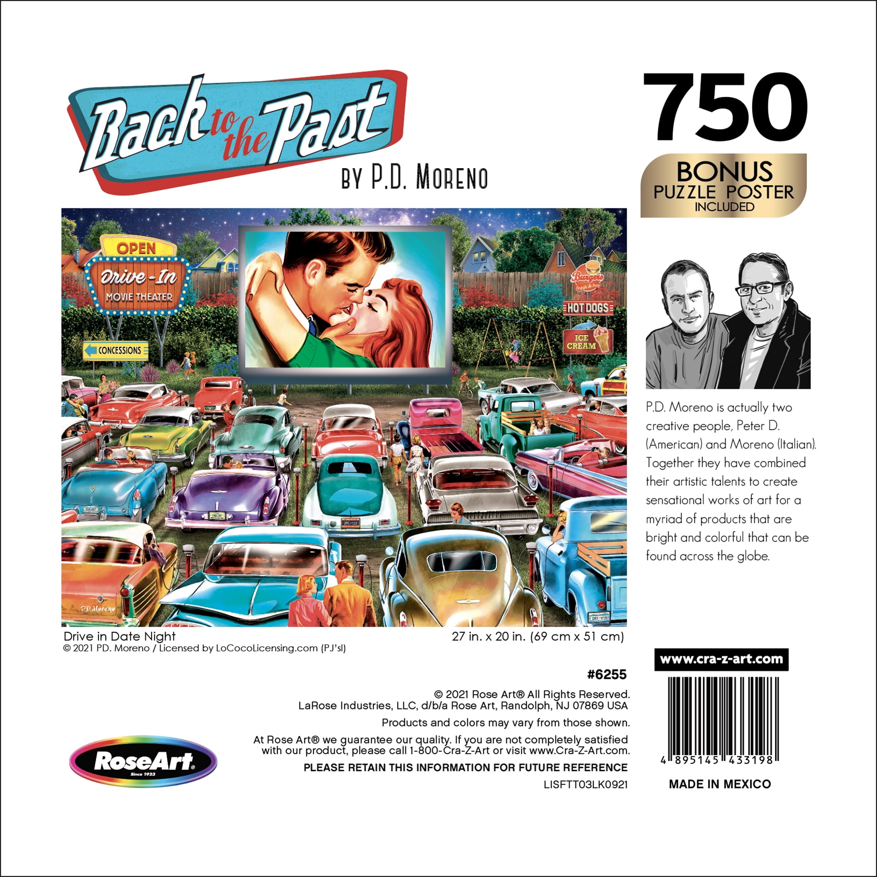 Cra-Z-Art Back to the Past 750-Piece Drive in Date Night Adult Jigsaw Puzzle