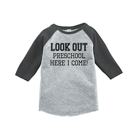 

Custom Party Shop Kids Look Out Preschool Grey Baseball Tee