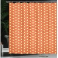 thumbnail image 4 of Ambesonne Vibrant Shower Curtain, Colorful Squarcles, 69"Wx75"L, Dark Coral Mustard, 4 of 5