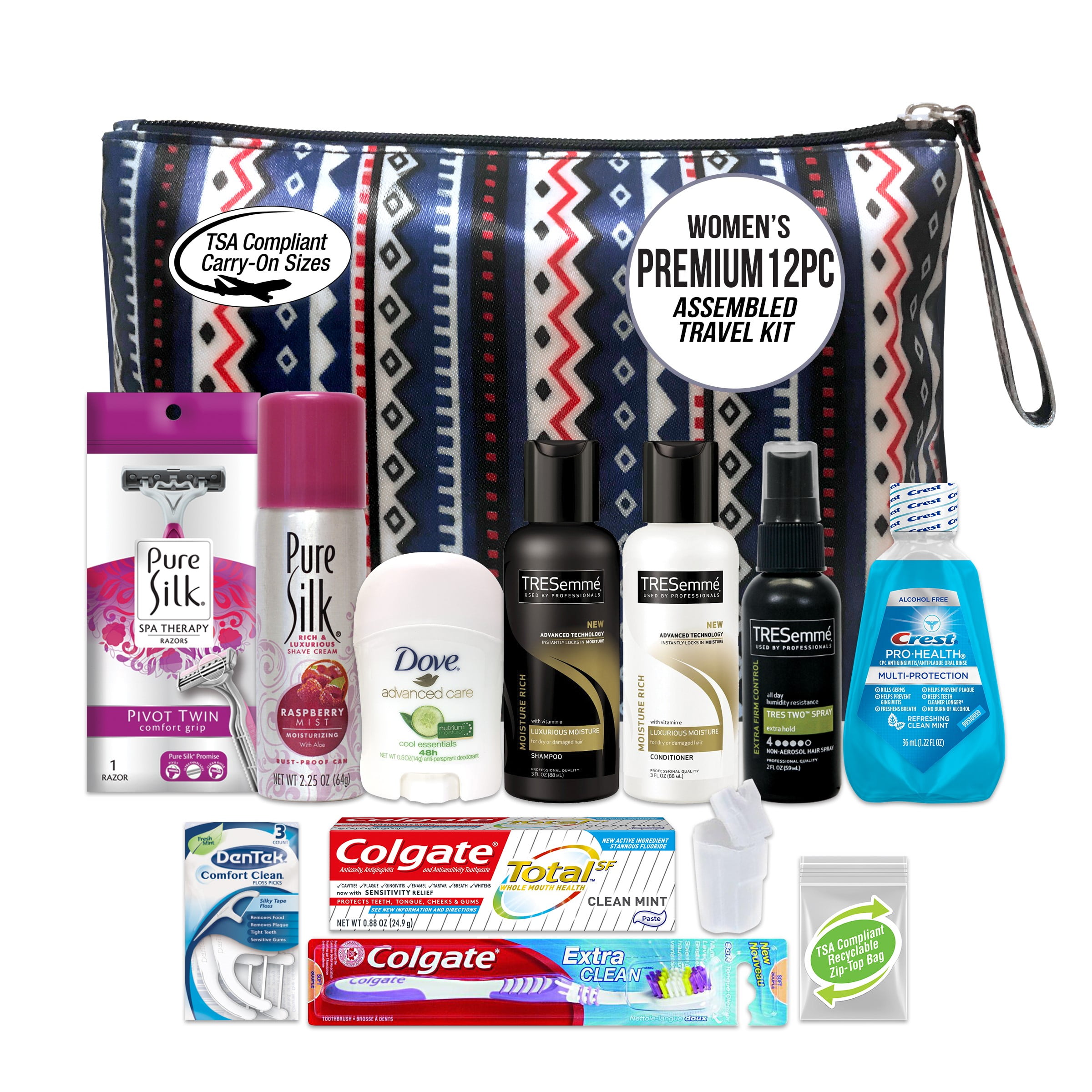 hair travel set bag