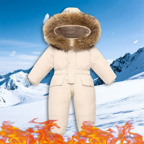 Mifsaly Kids Snowsuit Winter Boys Girls Snow Suits Waterproof Windproof Outdoor Thicken Warm Ski Suit Tunic Thermal Outdoor Overalls Snowboarding 2025 Snowing Unisex Clothing