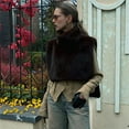 thumbnail image 4 of Chaleco de Piel Sintética para Mujer, Sin Mangas, Chaqueta de Forro de Invierno, Chaleco de Cuello Alto Marrón S, 4 of 10
