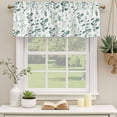thumbnail image 2 of 2 Pack Valances for Window, Sage Green Botanical Short Curtains for Kitchen Bedroom Living Room, Watercolor Spring Floral Summer Leaf Rod Pocket Small Window Treatment Valance Drapes 42 x 12 Inch, 2 of 8