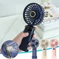 thumbnail image 3 of Mini Handheld Fan, Portable USB Fan, Foldable Small Desk Fan with Led Digital Display and 5 Speed Settings, Rechargeable Quiet Fan for Office Outdoor Home Travel, 3 of 3