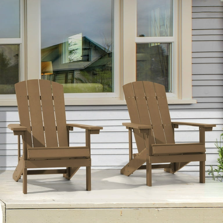Bonosuki Outdoor Adirondack Chair Weather Resistant Set of 2 Lake Blue