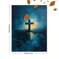 thumbnail image 3 of Qisvanset 12x16 Inch With Frame 2D Flat Wall Art Minimalist Jesus Line Art Baptism Religious Gift Wall Decor, 3 of 8