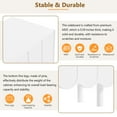 thumbnail image 4 of Lunale Modern Minimalist Shoe Storage Cabinet With 3 Wave Doors, Cream Style Sideboard Buffet for Living Room, White, 4 of 7