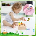thumbnail image 3 of Magnetic Wooden Carrot Puzzle – Montessori Baby Toy with Bunny & Spring-Powered Pop-Up Carrots for Toddlers 12-36 Months, Educational Toy for 1-2 Year Old Boys & Girls, 3 of 7