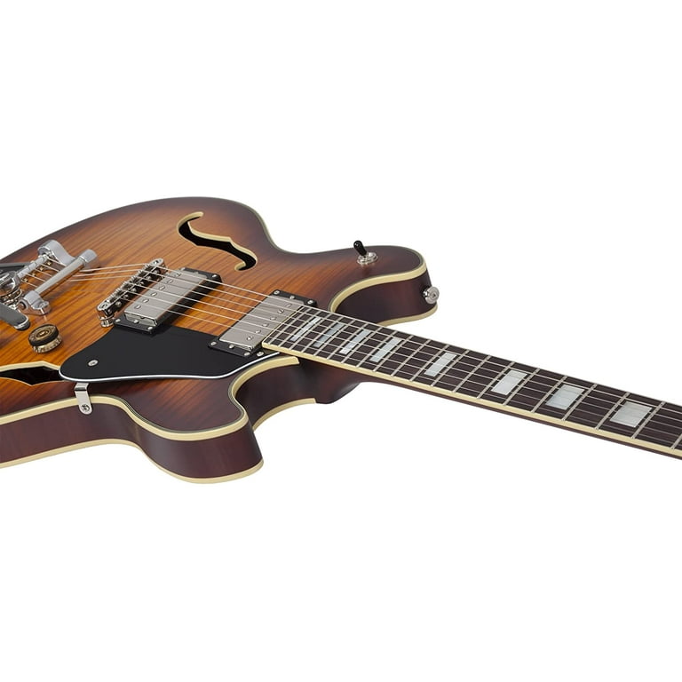 Schecter Guitar Research Corsair Custom Semi-Hollowbody Electric Guitar (Vintage  Sunburst Pearl)