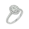 thumbnail image 2 of SuperJeweler 1 3/4 Carat Oval Shape Halo Diamond Engagement Ring in 14 Karat White Gold for Women, 2 of 6