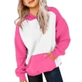 thumbnail image 2 of Vividxx Hoodies For Girls Oversized Long Sleeve Hooded Sweatshirt Kids Casual Color Block Pullovers Tops With Pocket Fashion Clothing 8-9 Years, 2 of 8