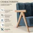 thumbnail image 6 of Modern Accent Chair for Living Room Bedroom,Comfy Chenille Reading Chair with Wood Frame,Upholstered Lounge Armchair with Thick High-Elastic Sponge for Apartment & Waiting Room,Blue, 6 of 10