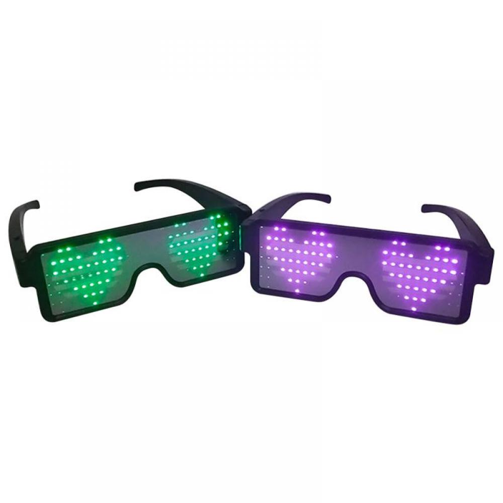 LED Glasses, 6 Color Light Up Glasses Shutter Shades Glow Sticks Glasses Led Party Sunglasses Adult Kids New Years Eve Glow In Dark Party Supplies Favors Birthday Neon Party Glow Toys - image 1 of 7