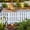 B, variant on Plastic Fencing, PVC Gardening White Hedge Fence, Decorative Patio Garden Border, 19.6-23.6 Inch, 1 Panel