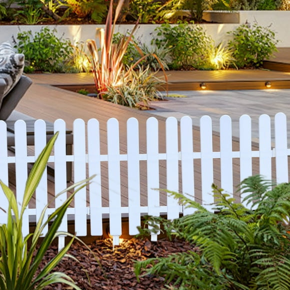 RKSTN Gardening Fence Plastic Fencing PVC Gardening White Hedge Fence Decorative Patio Garden