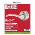 thumbnail image 7 of Hyper Tough Non-Locking Hall and Closet Lever in Satin Nickel with Round Rosette, 7 of 7