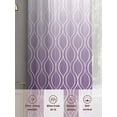 thumbnail image 6 of Abstract Art Sheer Curtains 72 Inches Long 2 Panels Classic Purple Line Gradient Texture Light Filtering Semi Sheer Window Curtains Drapes for Bedroom Living Room 52"x72", 6 of 7