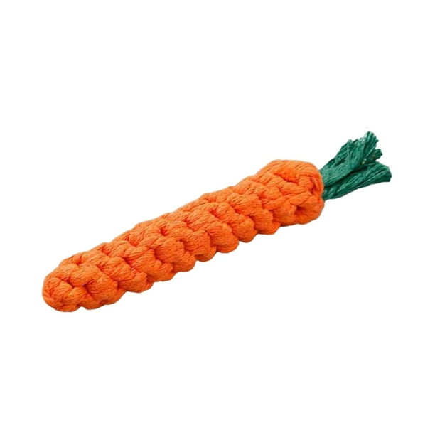 Juguete duradero para masticar perros Zulema Nudo masticable de cuerda de algodón Zanahoria 22cmx3cm