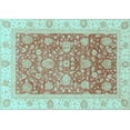 thumbnail image 1 of Ahgly Company Indoor Rectangle Oriental Light Blue Traditional Area Rugs, 4' x 6', 1 of 4