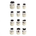 thumbnail image 3 of yilyih 12Pcs Vegetable Cutter Shapes Set Mini Cookie & Fruit & Pie Stamps Mold Stainless Steel Mini Cookie Cutters Mini Food Cutters for Kids Baking and Food Supplement Tools Accessories, 3 of 9