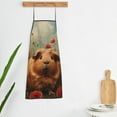 thumbnail image 5 of Naloa 1Pack Adjustable Bib Apron Waterdrop Resistant Cooking Kitchen Aprons for Women Men Chef, Rose Cute Guinea Pig Print, 5 of 5