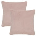 thumbnail image 2 of Safavieh Flayn 22" x 22" Contemporary Faux Fur Decorative Pillows, Pink (Set of 2), 2 of 4