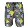 thumbnail image 3 of Honeii's Geometric Print Men's Casual Shorts with Drawstring，Swim Trunks Quick Dry Beach Shorts, 3 of 5