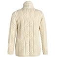 thumbnail image 6 of Aran Woollen Mills Cable Knitted Shawl Cardigan Sweater 100% Premium SuperSoft Merino Wool Women`s Jacket Made in Ireland, 6 of 6