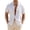 #471-White, variant on Cotton Linen Hidden Button Down Shirt Men Casual Short Sleeve Banded Collar Shirts Slim Fit Summer Beach Vacation Top