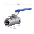 thumbnail image 2 of Gegong Inch Threaded,Ball Valve,1/2'' Inch Threaded 1pc Ball Valve Female Stainless Steel SS 304 BSPT For Water Oil Gas, 2 of 8