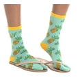 thumbnail image 6 of 1 Pair - V-Toe Split Toe Socks Flip Flop Socks Tabi Big Toe Style Fits Men Shoe Size  7 - 10.5 Women Size 8.5 - 11 - Pineapple, 6 of 6