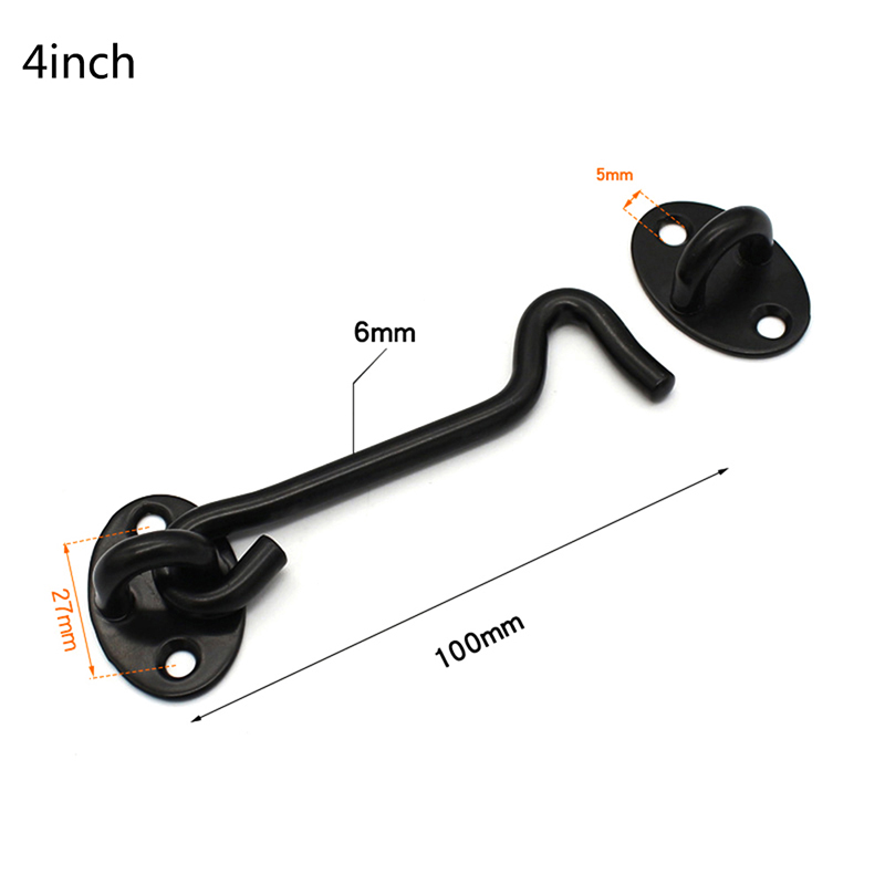 Ostrifin 1Set Barn Door Latch Cabin Hook Eye Latch Easy Lock For Barn