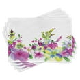 thumbnail image 1 of Ambesonne Floral Place Mats Set of 4, Watercolor Garden, Standard Size, Pink Green, 1 of 6