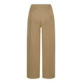 thumbnail image 4 of Scyoekwg Lightweight Wide Leg Pants for Women Casual High Waist Drawstring Loose Fit Baggy Pants Travel Vacation Pants with Pockets (Coffee,M), 4 of 6