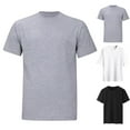 thumbnail image 4 of YOTMKGDO T-Shirts Short Sleeve, Crew Neck Shirts for Men Mens Summer Solid T Shirt Tops Cotton Solid Casual for Men Black L-5XL, 4 of 6