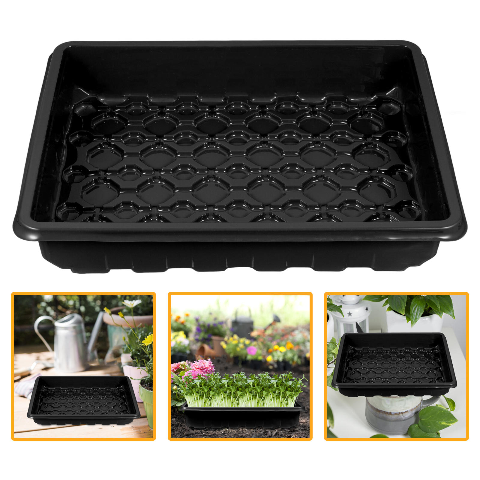 FOMIYES Reusable Pet Seed Starting Trays Durable Construction Easy Planting 2Pcs