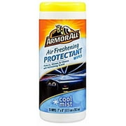 Armor All 25 CT Air Freshening Car Protectant Wipes Cool Mist Scent He, Each