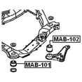 thumbnail image 2 of Febest SUBFRAME FRONT BUSHING # MAB-101 OEM MR316027, 2 of 2